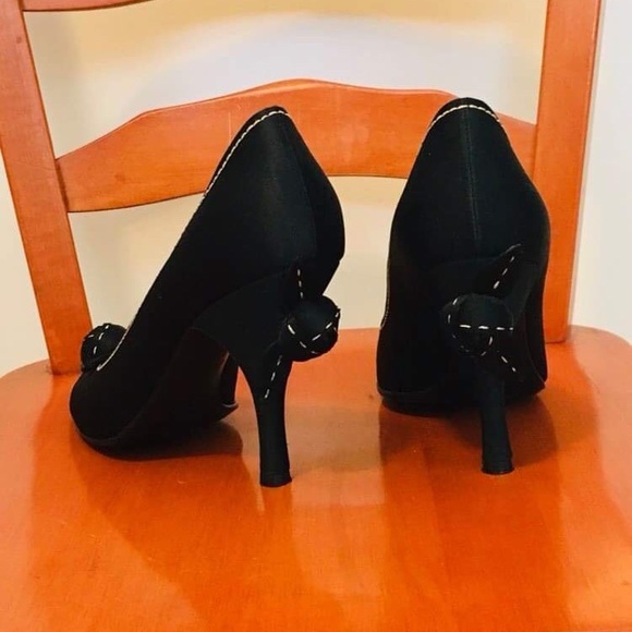 Prada Satin Peep Toe Heels - Picture 3 of 3